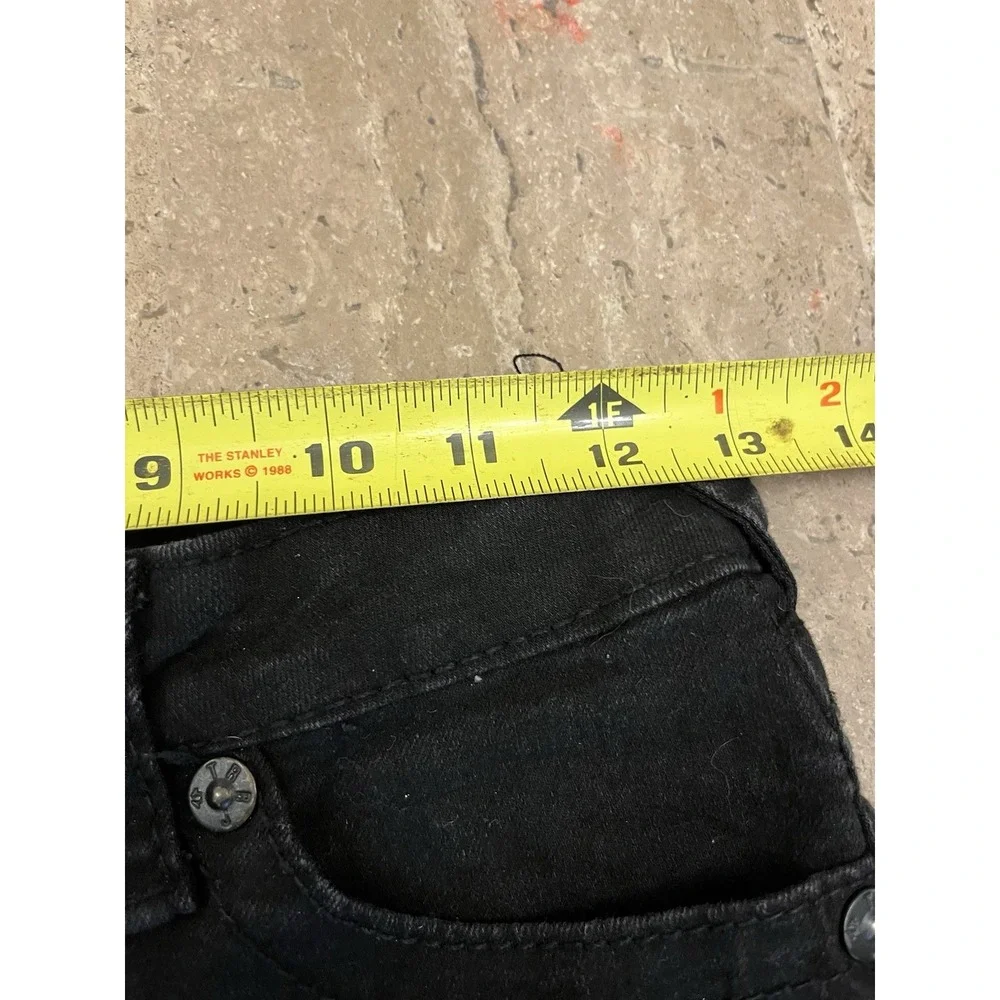 TRUE RELIGION Youth Jeans Black Gene Relaxed Slim Adjustable Waist Sz 10